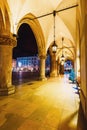 Night view of Main Market Square in Krakow. Krakow is one of the most beautiful city in Poland Royalty Free Stock Photo