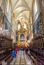 Interior of Wawel cathedral. Krakow - Poland Royalty Free Stock Photo