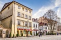 KRAKOW, POLAND - FEBRUARY 27, 2017: Kazimierz, former jewish quarter of Krakow: Szeroka Street Royalty Free Stock Photo