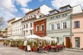 KRAKOW, POLAND - FEBRUARY 27, 2017: Kazimierz, former jewish quarter of Krakow: Szeroka Street Royalty Free Stock Photo