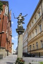 KRAKOW,POLAND - Holy Mary statue, Jagiellonska street Royalty Free Stock Photo