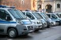 Krakow, Poland - January 2019: Editorial Image of the police car in Krakow city centre Royalty Free Stock Photo