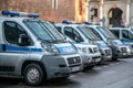 Krakow, Poland - January 2019: Editorial Image of the police car in Krakow city centre Royalty Free Stock Photo