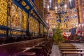 Interior of the amazing St. Mary Basilica of Krakow, Poland Royalty Free Stock Photo