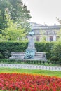 Artur Grottger statue at Planty Park in Krakow
