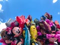 Balloons, popular cartoons close-up in Cracow