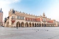 The Cloth Hall at Rynek Glowny square in the morning Royalty Free Stock Photo