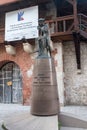 A copy of the Statue of Mercury original by Bertel Thorvaldsen, situated at the entrance of the old Arsenal Royalty Free Stock Photo