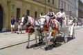 Horse carriages of Krakow in Poland