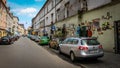 Wall art on JÃÂ³zefa Street in the Jewish Quarter, Kazimierz, Krakow, Poland Royalty Free Stock Photo