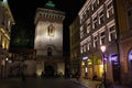 Krakow, Poland - July 04, 2016: View Of The St. Florian`s Gate In Krakow In The Night Royalty Free Stock Photo