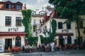 KRAKOW, POLAND - JUNE 26, 2015: Ariel Jewish restaurant in Kazimierz Royalty Free Stock Photo