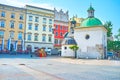 The old church in Main Market Square in Krakow, Poland Royalty Free Stock Photo