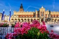 Krakow, Poland main market square, town hall Royalty Free Stock Photo