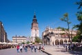 KRAKOW, POLAND - JUNE, 2017: Town Hall Tower is one of the main focal points of the Main Market Square in the Old Town Royalty Free Stock Photo