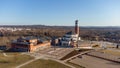 Krakow, Poland, Lagiewniki, John Paul II Centre aerial drone view, modern basilica, church, catholic christian place of worship