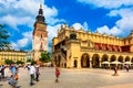 Krakow, Poland main market square, town hall Royalty Free Stock Photo