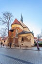 Krakow, Poland - 14 March, 2022: Church of St. Giles is a Roman Catholic church of the Dominican Order in Krakow Royalty Free Stock Photo