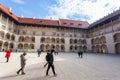 Krakow, Poland - 14 March, 2022: The Wawel Castle inside court is a castle residency