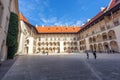 Krakow, Poland - 14 March, 2022: The Wawel Castle inside court is a castle residency