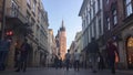 KRAKOW, POLAND - MAY 2017: People walking down the street