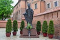 Statue Pope John Paul II near Wawel Royal Castle Krakow Royalty Free Stock Photo