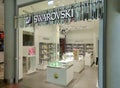 Krakow, Poland - May 21, 2023: Swarovski store sign. Swarovski brand logo