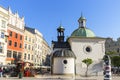 11th century baroque Church of St. Wojciech on main market square, Krakow, Poland Royalty Free Stock Photo