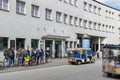 Visitors near Oscar Schindler factory in Krakow from Spielberg movie