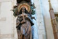 KRAKOW, POLAND - MAY 27, 2016: Wooden sculptere of the Saint Rita of Cascia.