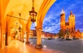 Krakow, Poland - Medieval Ryenek Square and Saint Mary Church Royalty Free Stock Photo