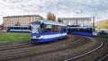 KRAKOW, POLAND - NOVEMBER 12, 2019: Tram terminus in Borek Falecki Royalty Free Stock Photo