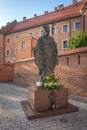 Pope John Paul II Statue at Wawel Castle - Krakow, Poland Royalty Free Stock Photo