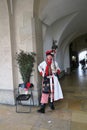 A young man in national Polish costume in Krakow