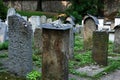 Krakow, Poland: Old Jewish Cemetery Gravestones Royalty Free Stock Photo