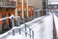 KRAKOW, POLAND One of the streets of Kazimierz, former jewish quarter. Royalty Free Stock Photo