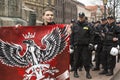 KRAKOW, POLAND - participants IV Procession Katyn in memory of all murdered in Apr 1940