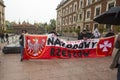 KRAKOW, POLAND - Participants IV Procession Katyn in memory of all murdered in Apr 1940
