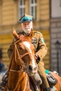 KRAKOW, POLAND - Polish cavalry during annual of Polish national and public holiday