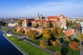 Wawel Castle and Cathedral in Fall. Krakow, Poland Royalty Free Stock Photo