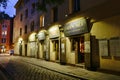 KRAKOW, POLAND - SEPTEMBER 12, 2016: Kazimierz, former jewish quarter of Krakow: famous restaurant Royalty Free Stock Photo