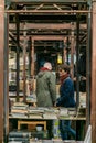 Krakow, Poland - September 21, 2018: Polish looking for Cheap second hand Books at Krakow`s Unitarg plac targowy flea