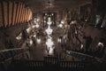 Krakow Poland September 2021 wieliczka salt mine in Krakow, massive underground chapel built in the ancient mine. View from above