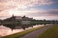 Krakow. Sunrise view of the city landscape