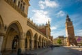Krakow, Poland: Town Hall Tower at Main Market Square in the Old Town Royalty Free Stock Photo