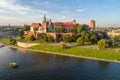 Krakow. Poland.  Wawel cathedral and castle. Aerial view Royalty Free Stock Photo