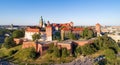 Krakow. Poland.  Wawel cathedral and castle. Aerial view Royalty Free Stock Photo