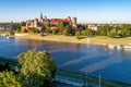 Krakow. Poland.  Wawel cathedral and castle. Aerial view Royalty Free Stock Photo