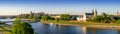 Wide panorama of Krakow, Poland Royalty Free Stock Photo