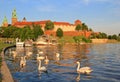 Krakow Royal Wawel Castle and Vistula river